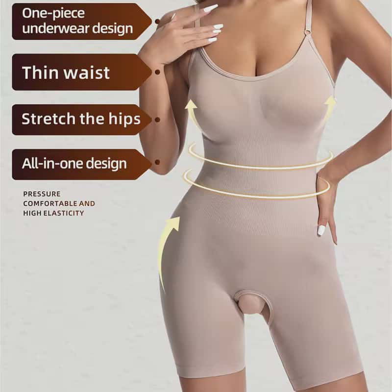 Glimery™ Seamless Full Body Shaper – Waist Slimming, Butt Lifting & Tummy Control Bodysuit