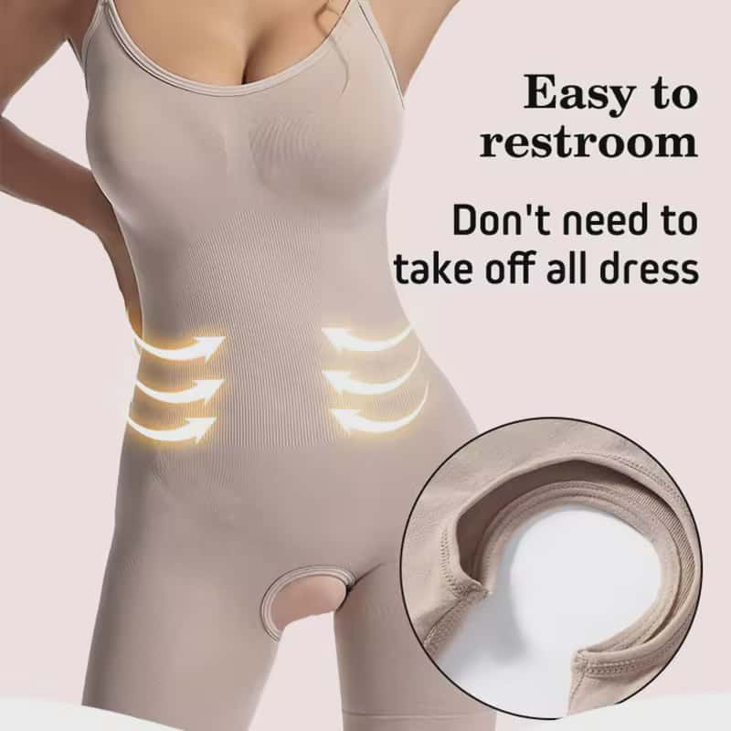 Glimery™ Seamless Full Body Shaper – Waist Slimming, Butt Lifting & Tummy Control Bodysuit