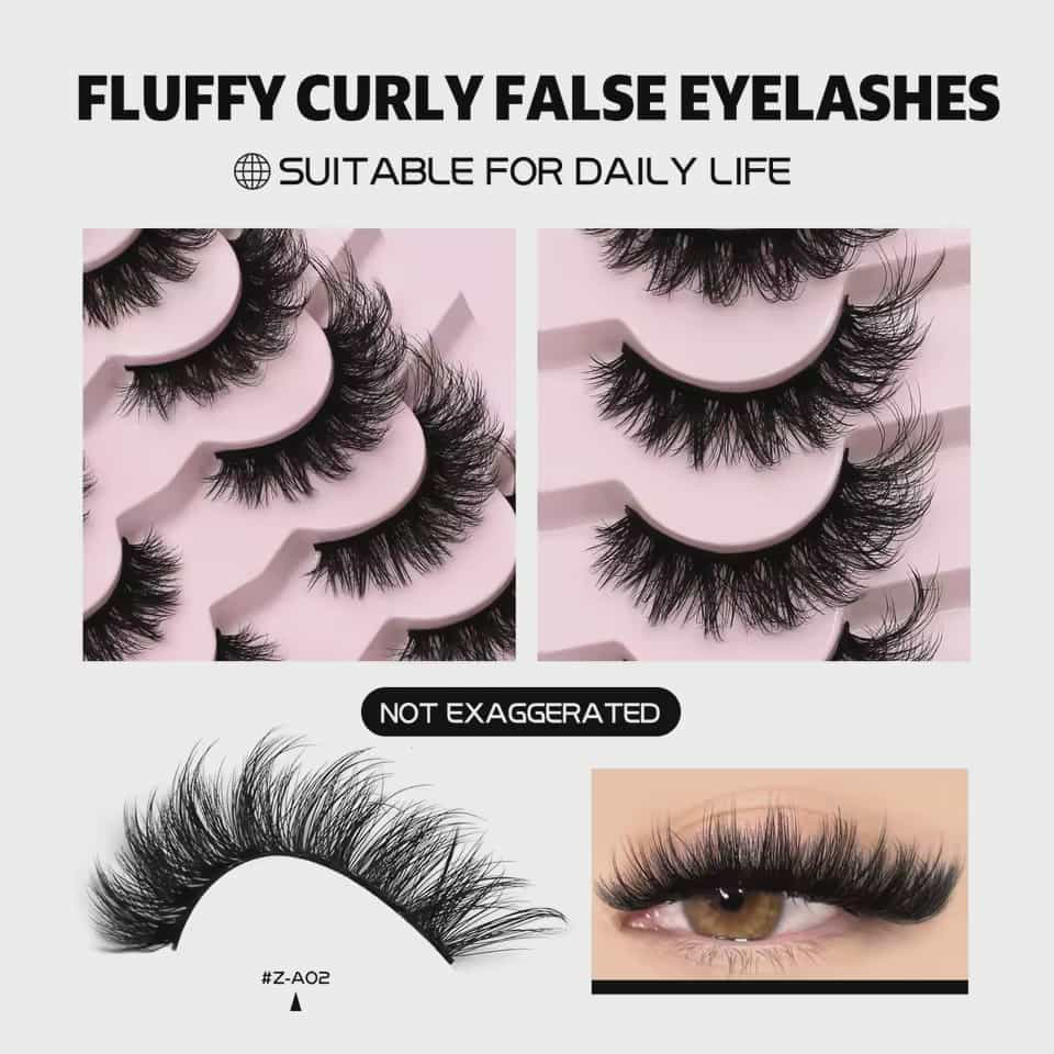 Glimery "Feather touch" Fluffy Natural Lash set
